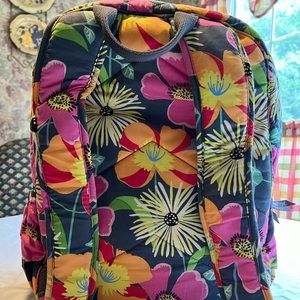 Vera Bradley retired pattern Jazzy Blooms large backpack,dufflebag,lanyard